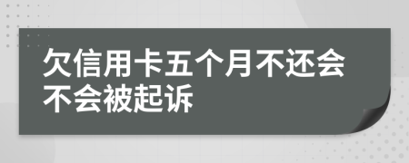 欠信用卡五个月不还会不会被起诉