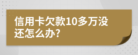 信用卡欠款10多万没还怎么办?