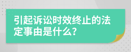 引起诉讼时效终止的法定事由是什么？