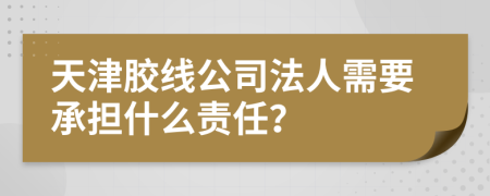 天津胶线公司法人需要承担什么责任？