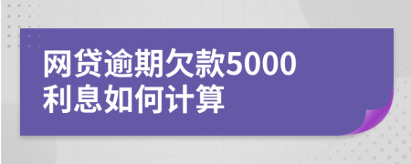 网贷逾期欠款5000利息如何计算