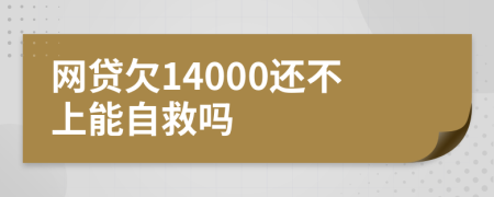 网贷欠14000还不上能自救吗