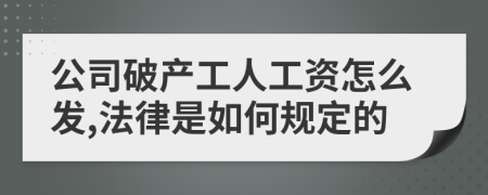 公司破产工人工资怎么发,法律是如何规定的