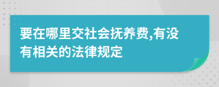 要在哪里交社会抚养费,有没有相关的法律规定