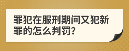 罪犯在服刑期间又犯新罪的怎么判罚？