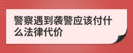 警察遇到袭警应该付什么法律代价