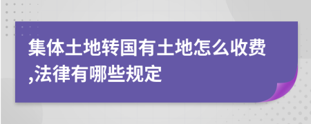 集体土地转国有土地怎么收费,法律有哪些规定