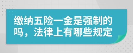 缴纳五险一金是强制的吗，法律上有哪些规定