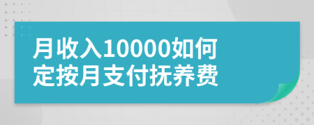月收入10000如何定按月支付抚养费