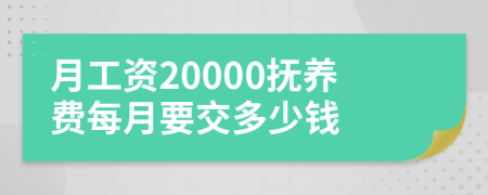 月工资20000抚养费每月要交多少钱