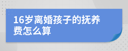 16岁离婚孩子的抚养费怎么算