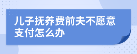 儿子抚养费前夫不愿意支付怎么办