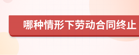 哪种情形下劳动合同终止