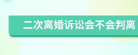 二次离婚诉讼会不会判离