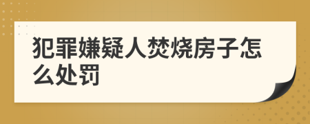 犯罪嫌疑人焚烧房子怎么处罚