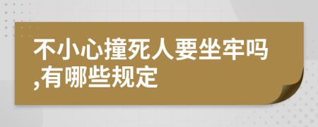 不小心撞死人要坐牢吗,有哪些规定