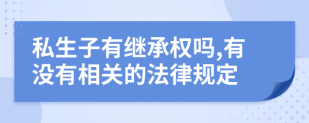 私生子有继承权吗,有没有相关的法律规定