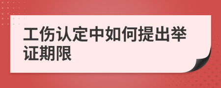 工伤认定中如何提出举证期限