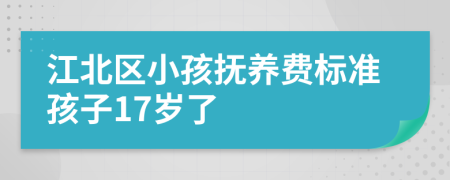 江北区小孩抚养费标准孩子17岁了