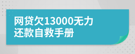 网贷欠13000无力还款自救手册