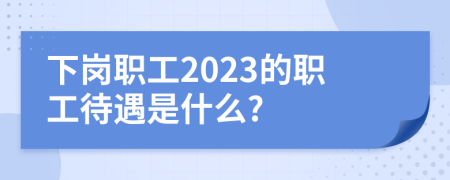 下岗职工2023的职工待遇是什么?