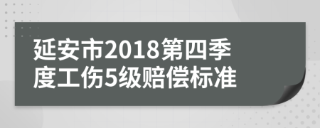 延安市2018第四季度工伤5级赔偿标准