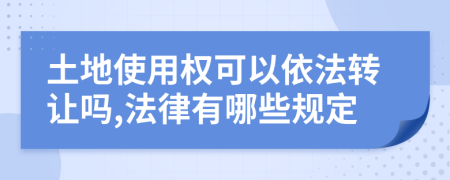 土地使用权可以依法转让吗,法律有哪些规定