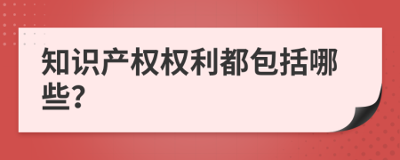 知识产权权利都包括哪些？