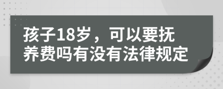 孩子18岁，可以要抚养费吗有没有法律规定