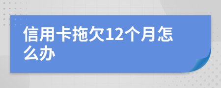 信用卡拖欠12个月怎么办