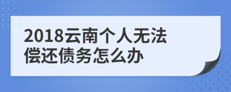 2018云南个人无法偿还债务怎么办