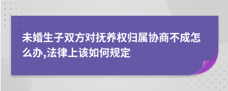 未婚生子双方对抚养权归属协商不成怎么办,法律上该如何规定