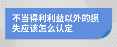 不当得利利益以外的损失应该怎么认定