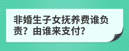 非婚生子女抚养费谁负责？由谁来支付？