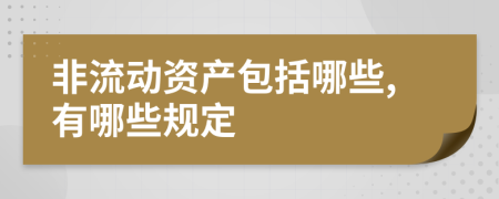 非流动资产包括哪些,有哪些规定