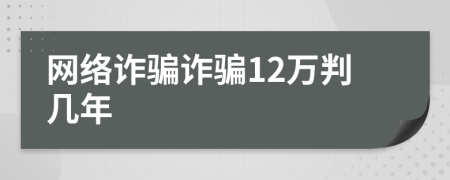 网络诈骗诈骗12万判几年