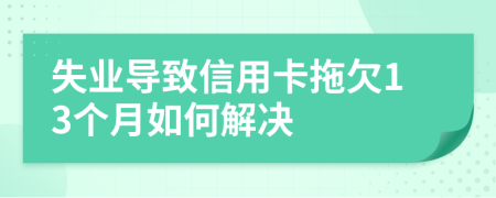 失业导致信用卡拖欠13个月如何解决