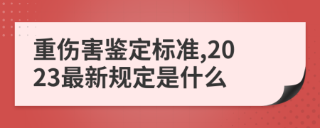 重伤害鉴定标准,2023最新规定是什么