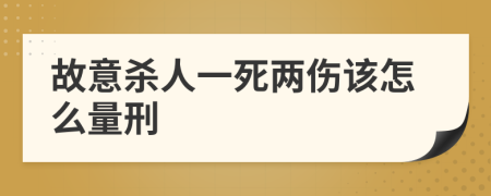 故意杀人一死两伤该怎么量刑