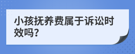 小孩抚养费属于诉讼时效吗？