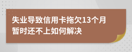 失业导致信用卡拖欠13个月暂时还不上如何解决
