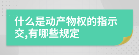 什么是动产物权的指示交,有哪些规定