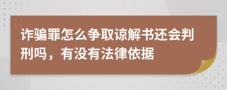 诈骗罪怎么争取谅解书还会判刑吗，有没有法律依据