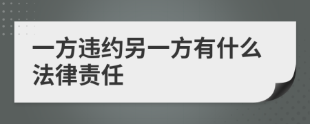 一方违约另一方有什么法律责任