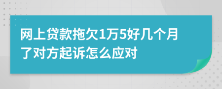 网上贷款拖欠1万5好几个月了对方起诉怎么应对