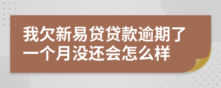 我欠新易贷贷款逾期了一个月没还会怎么样