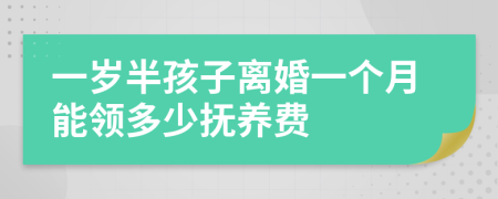 一岁半孩子离婚一个月能领多少抚养费