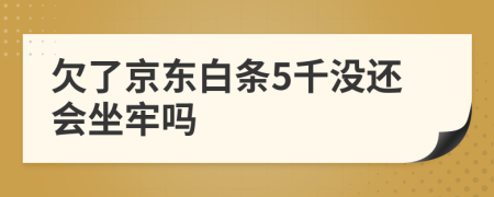 欠了京东白条5千没还会坐牢吗