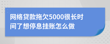 网络贷款拖欠5000很长时间了想停息挂账怎么做