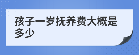 孩子一岁抚养费大概是多少